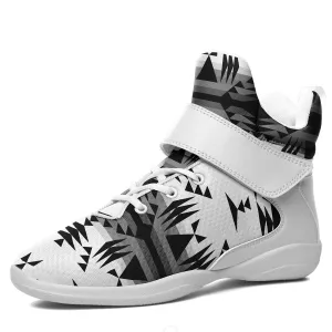 Between the Mountains White and Black Kid's Ipottaa Basketball / Sport High Top Shoes