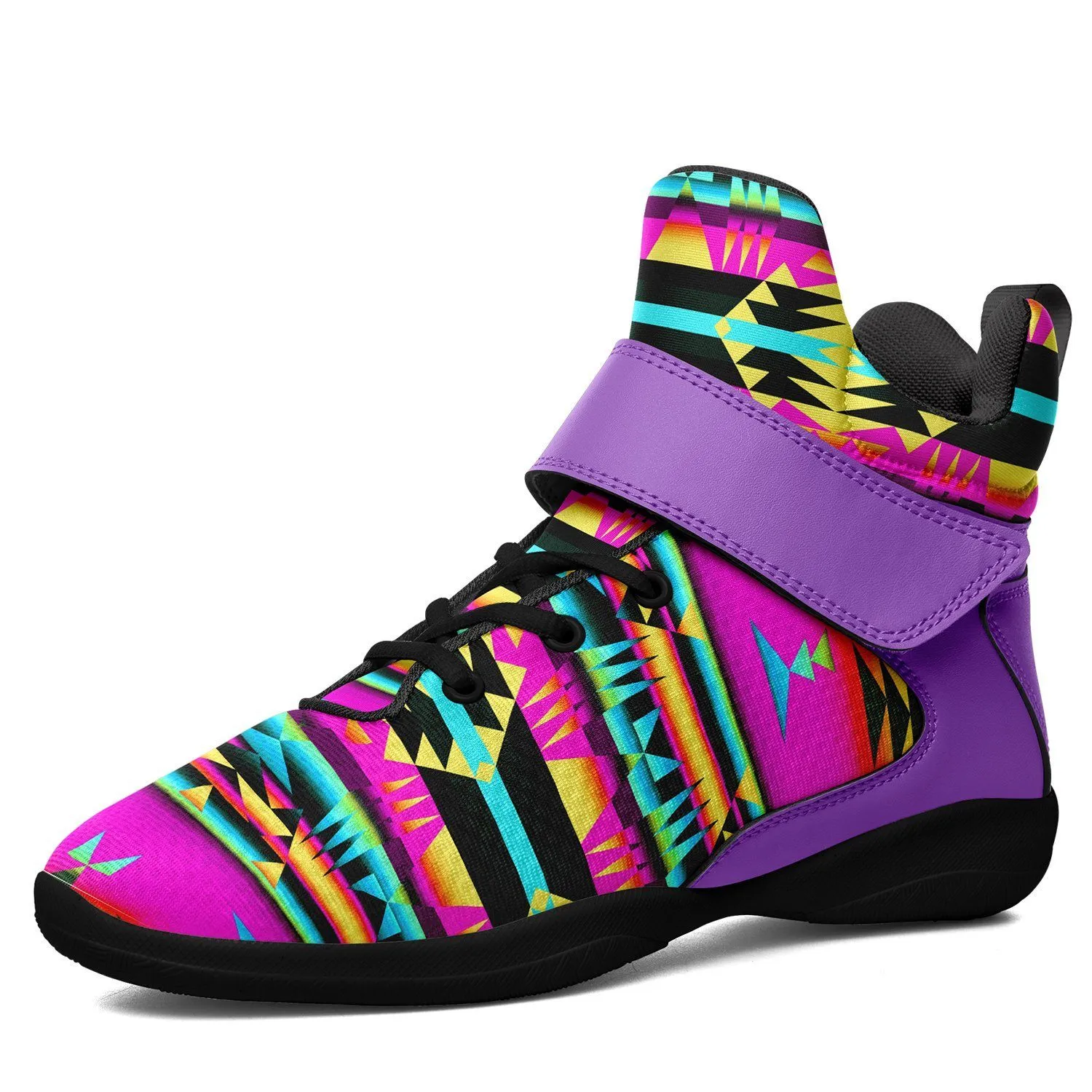 Between the Sunset Mountains Ipottaa Basketball / Sport High Top Shoes - Black Sole