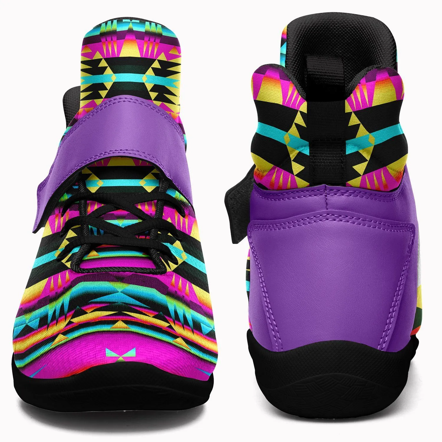 Between the Sunset Mountains Ipottaa Basketball / Sport High Top Shoes - Black Sole