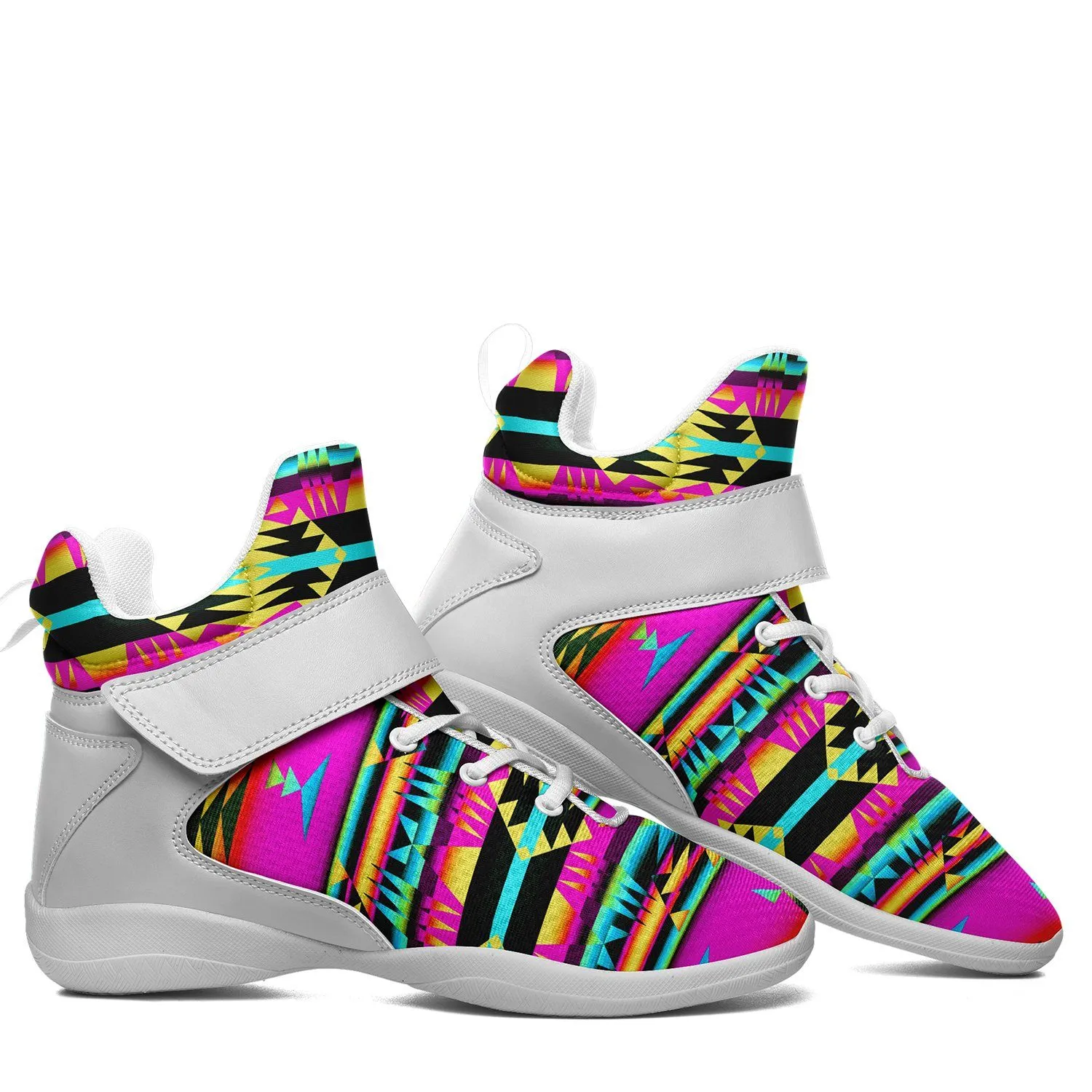 Between the Sunset Mountains Ipottaa Basketball / Sport High Top Shoes - White Sole