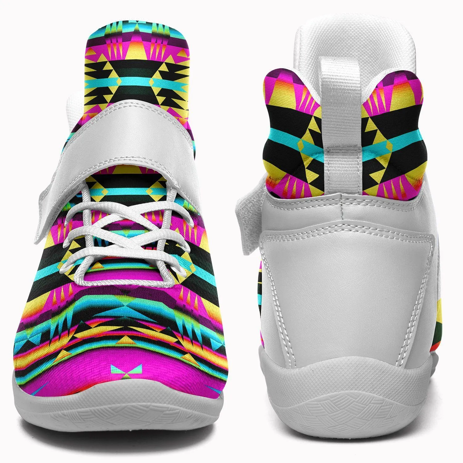 Between the Sunset Mountains Ipottaa Basketball / Sport High Top Shoes - White Sole