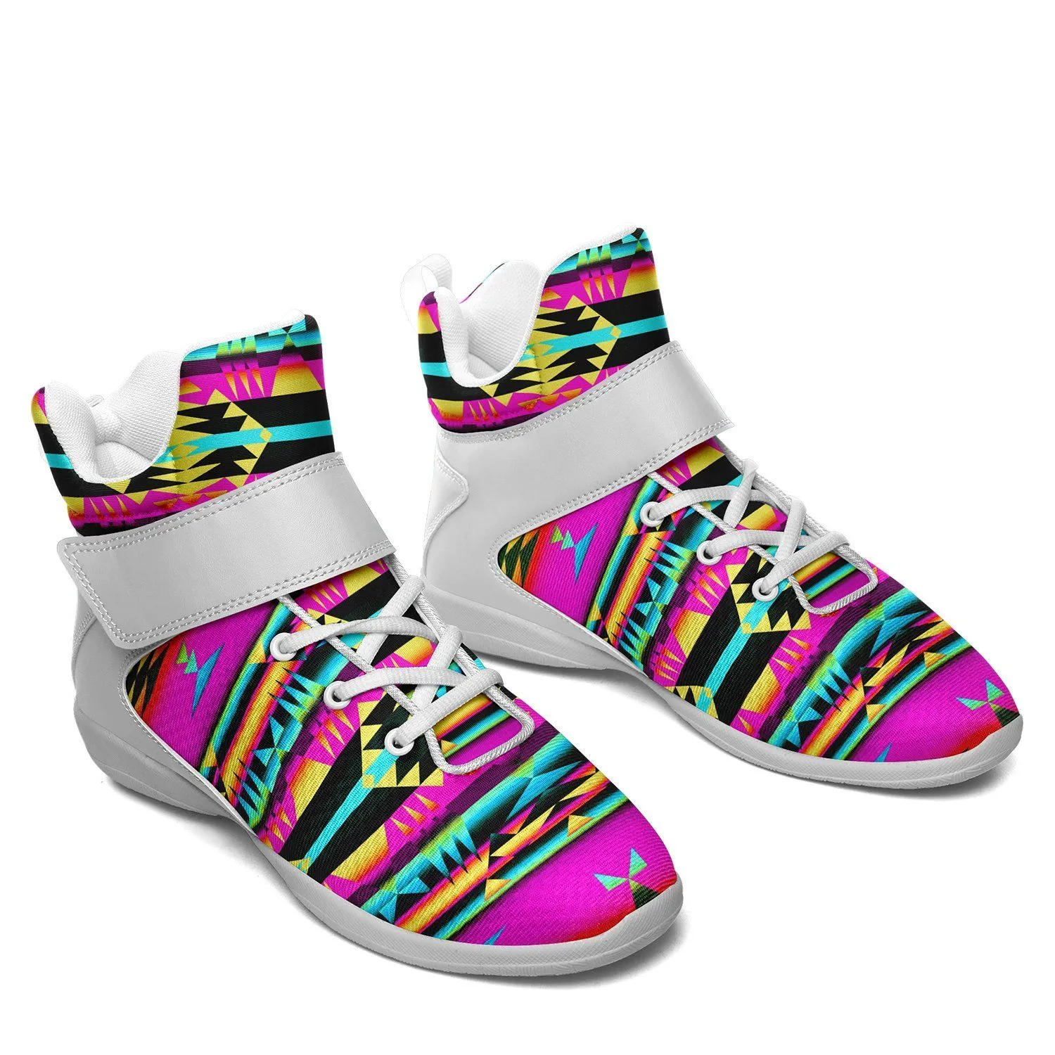 Between the Sunset Mountains Ipottaa Basketball / Sport High Top Shoes - White Sole