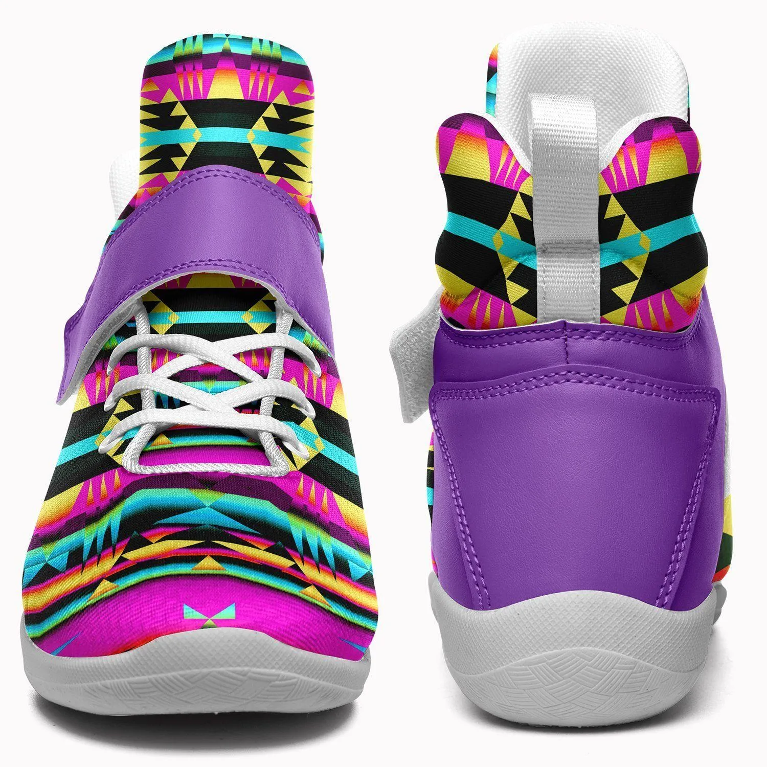 Between the Sunset Mountains Ipottaa Basketball / Sport High Top Shoes - White Sole