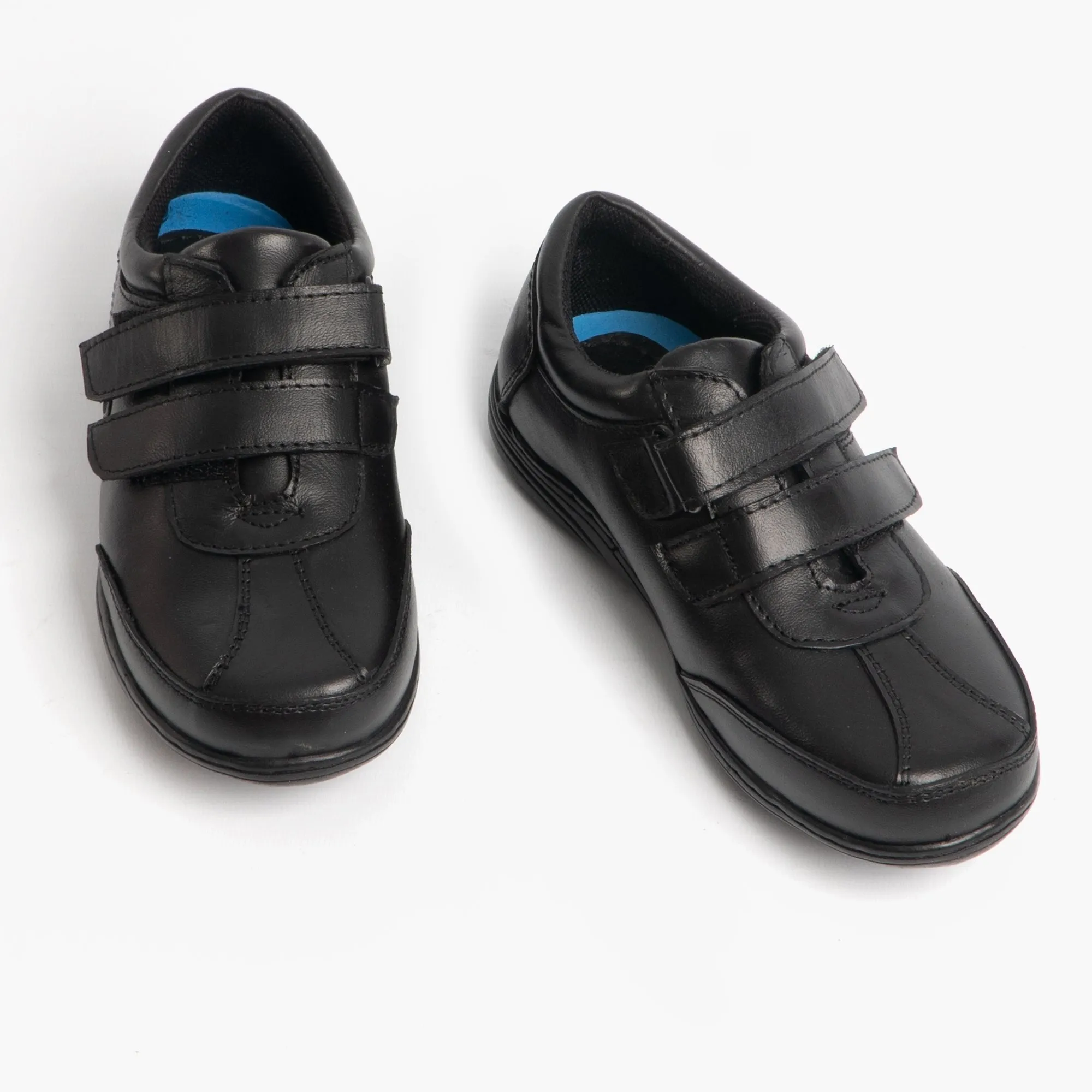 BILLY Boys Leather School Shoes Black