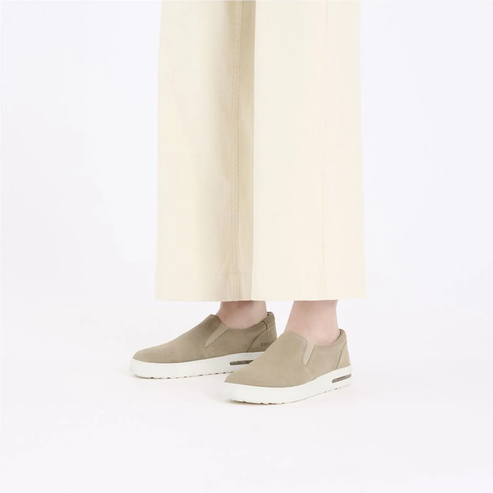 Birkenstock Oswego Narrow Slip On Sneaker (Women) - Taupe Suede