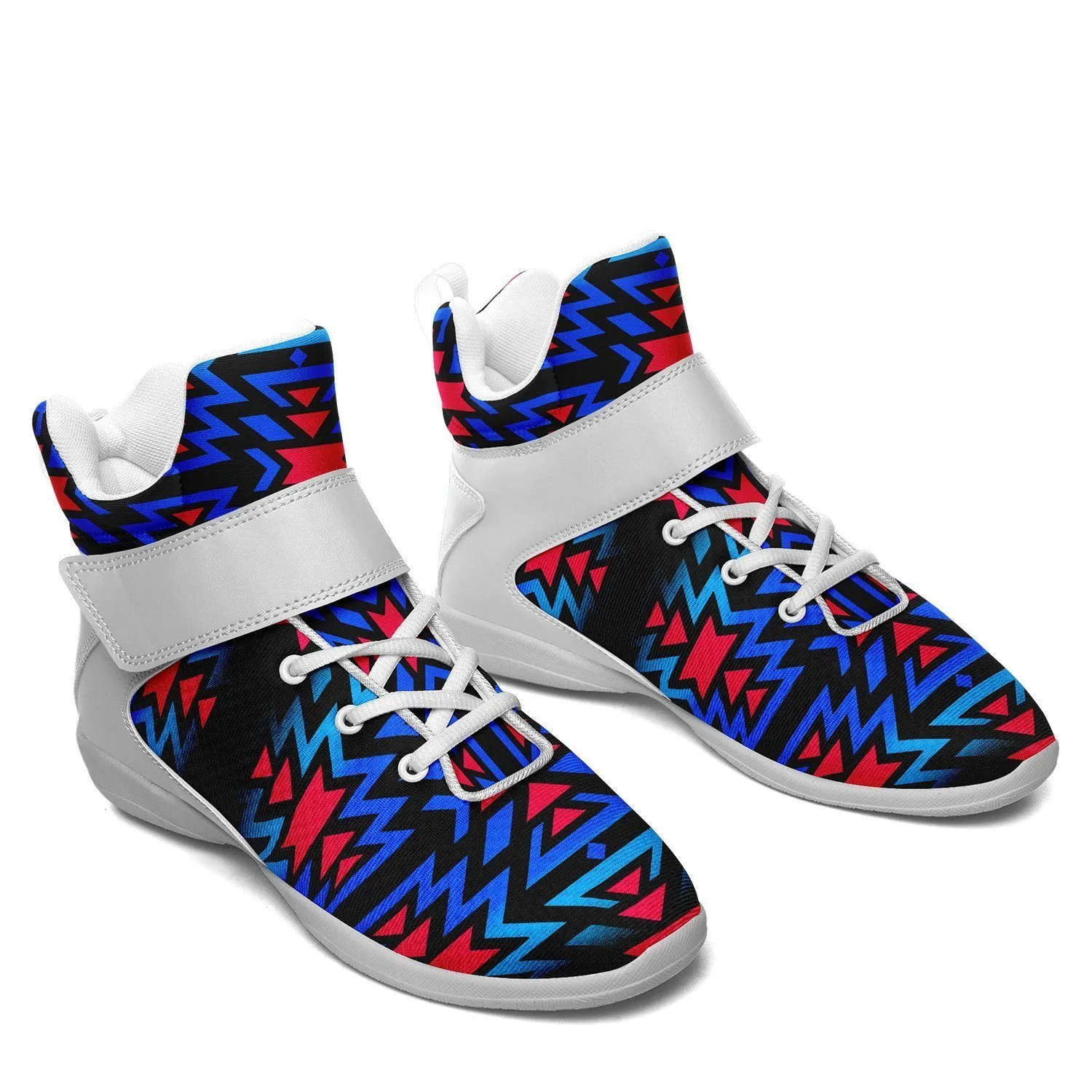 Black Fire Dragonfly Ipottaa Basketball / Sport High Top Shoes - White Sole