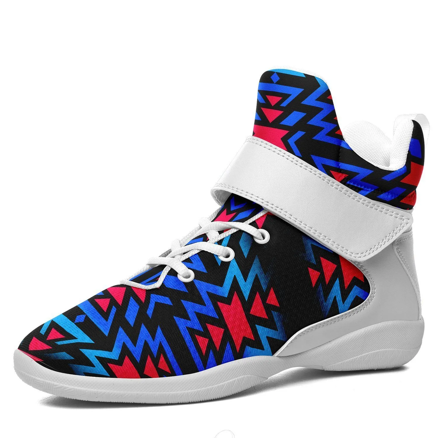 Black Fire Dragonfly Ipottaa Basketball / Sport High Top Shoes - White Sole