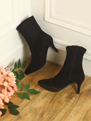 Black Suede Stiletto Ankle Boots (TC-ST-1270-BLKSUE)