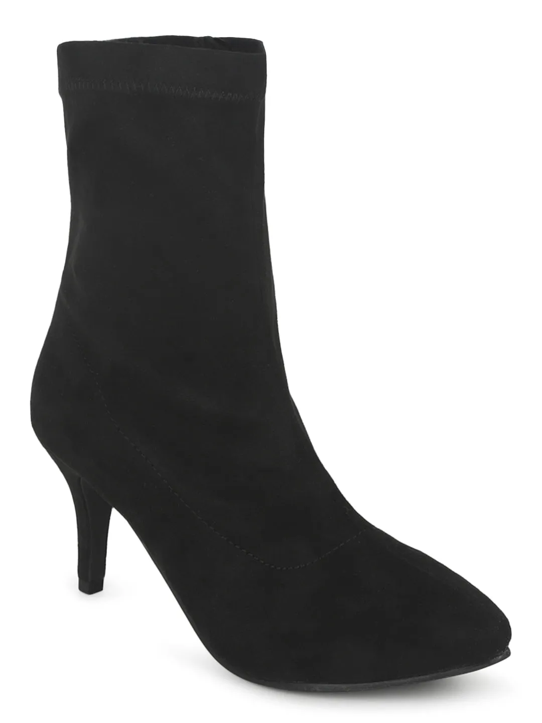 Black Suede Stiletto Ankle Boots (TC-ST-1270-BLKSUE)