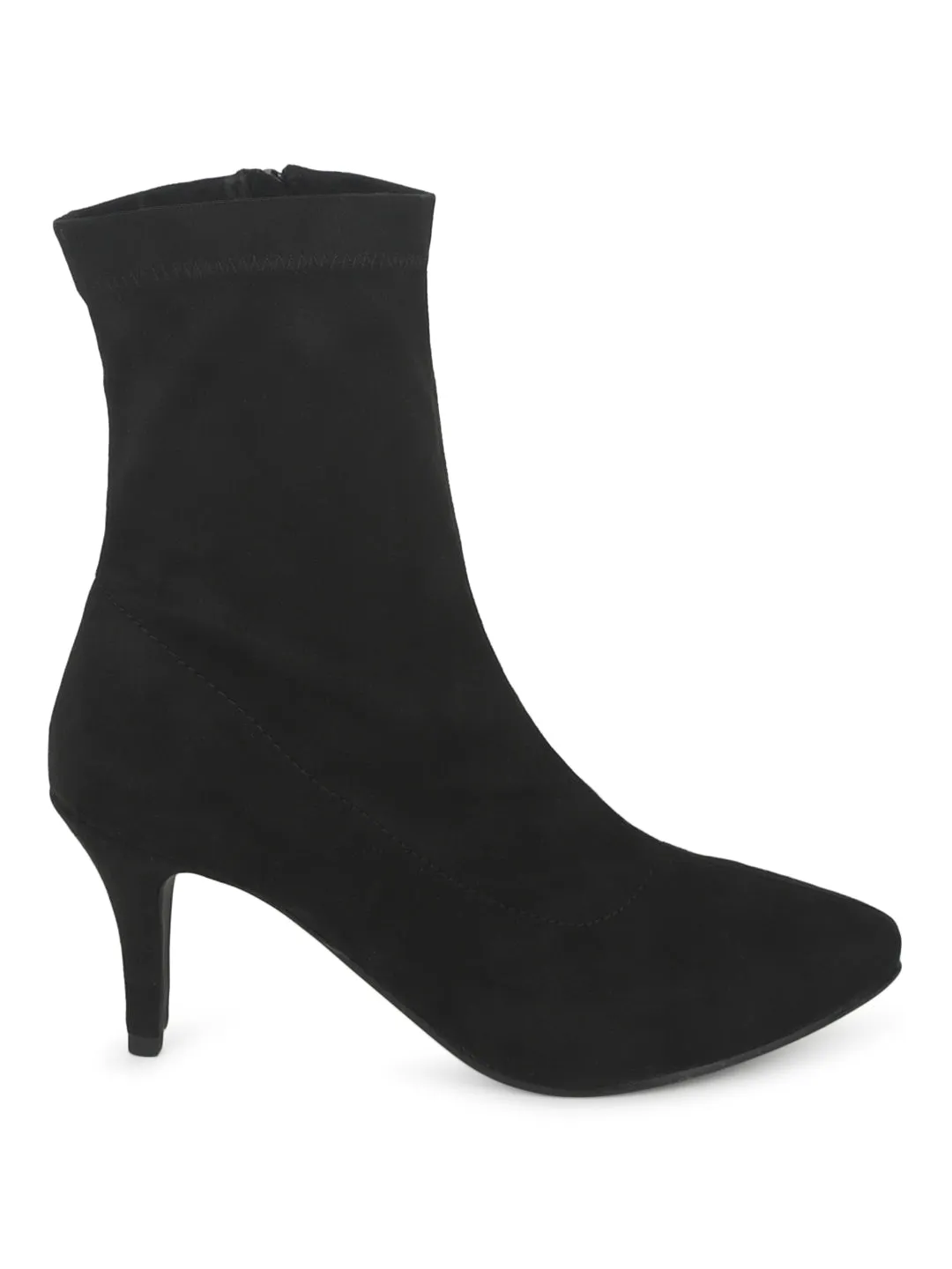 Black Suede Stiletto Ankle Boots (TC-ST-1270-BLKSUE)