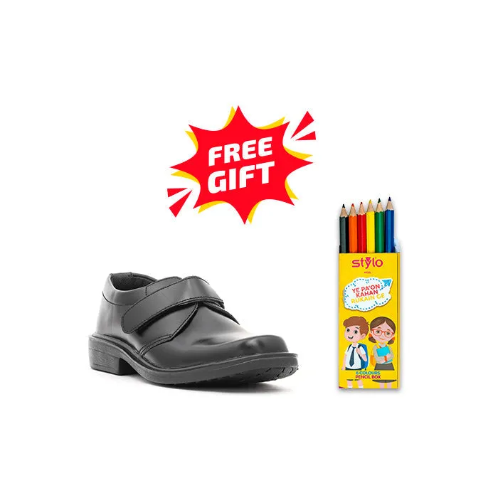 Boys Black School Shoes SK1053