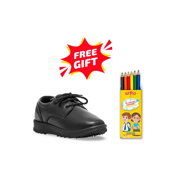 Boys Black School Shoes SK1060