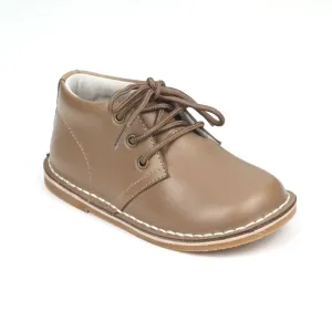 Boys Logan Waxed Leather Lace Up Shoes