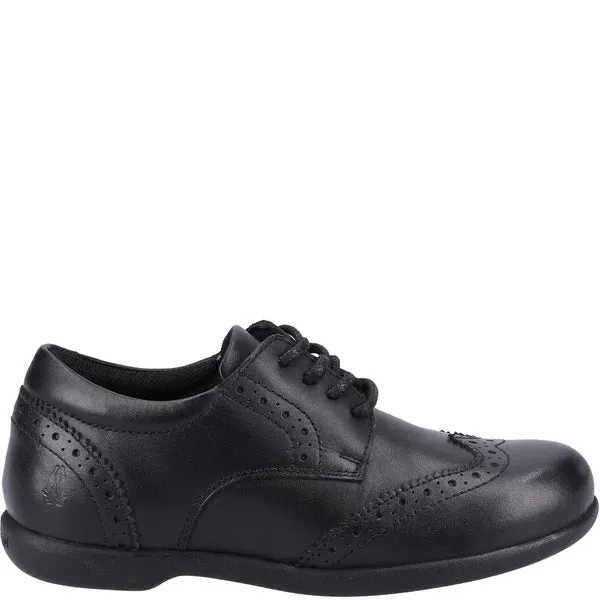 BRIDGET Girls Leather Lace-Up Shoes Black