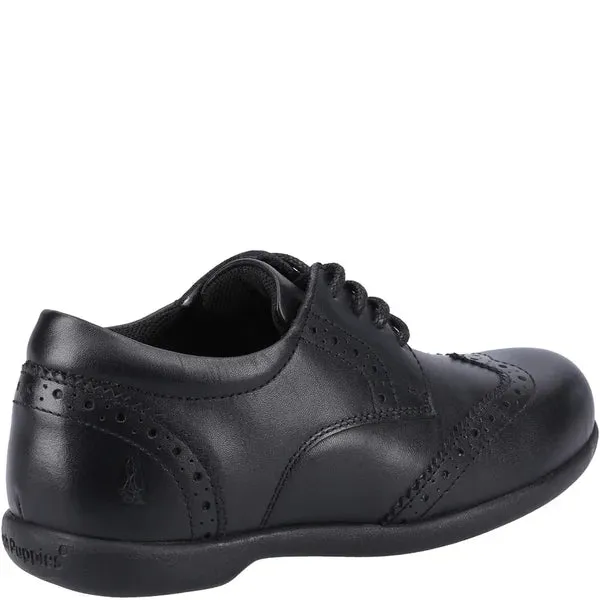 BRIDGET Girls Leather Lace-Up Shoes Black