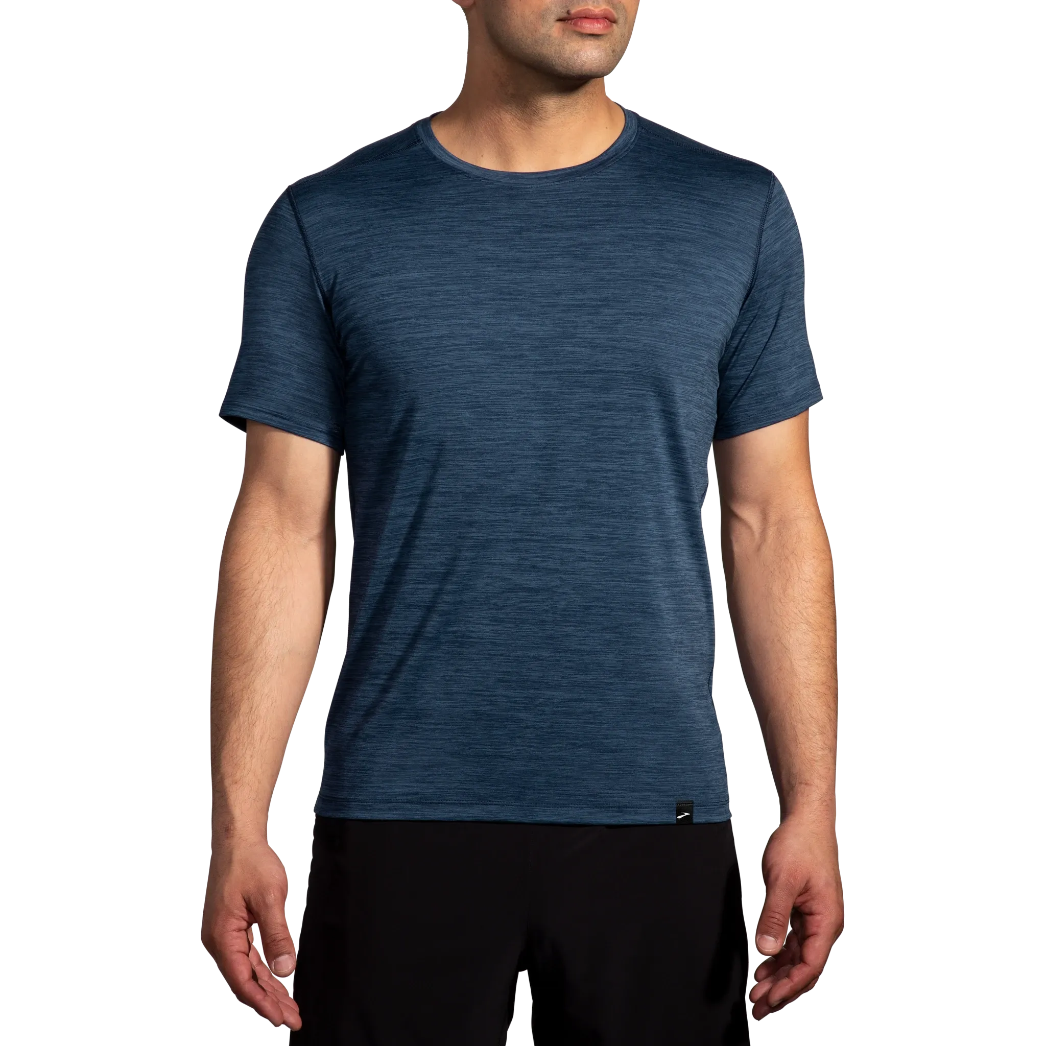 Brooks | Luxe Short Sleeve | Men's | Heather Blue/Slate