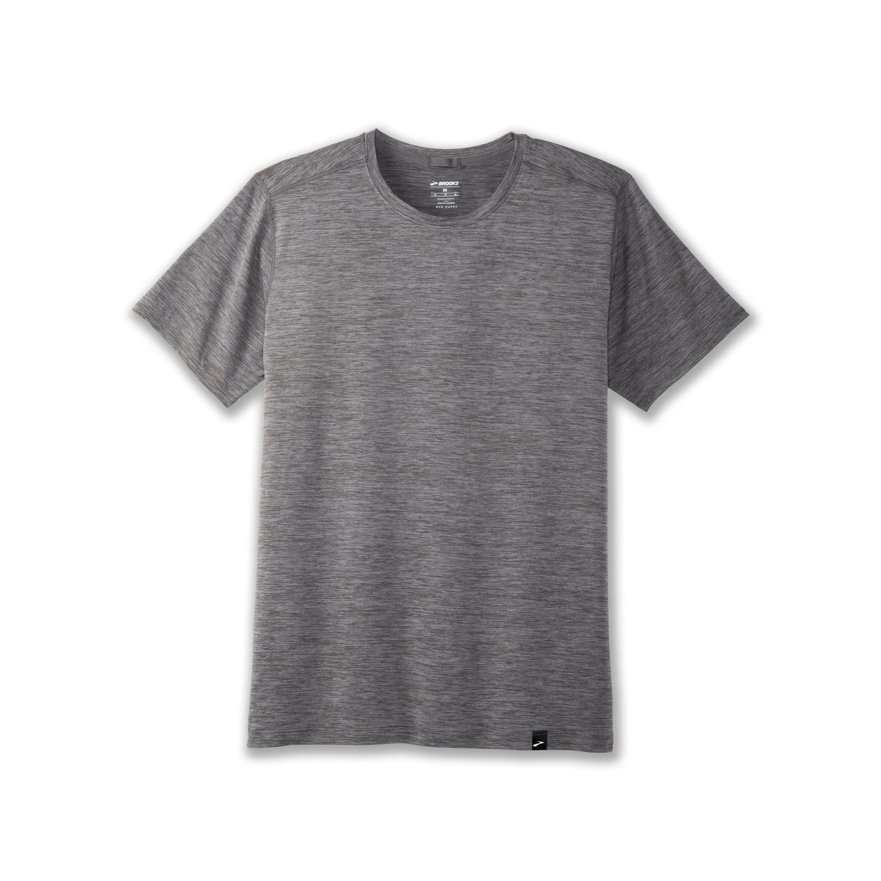 Brooks | Luxe Short Sleeve | Men's | Heather Charcoal