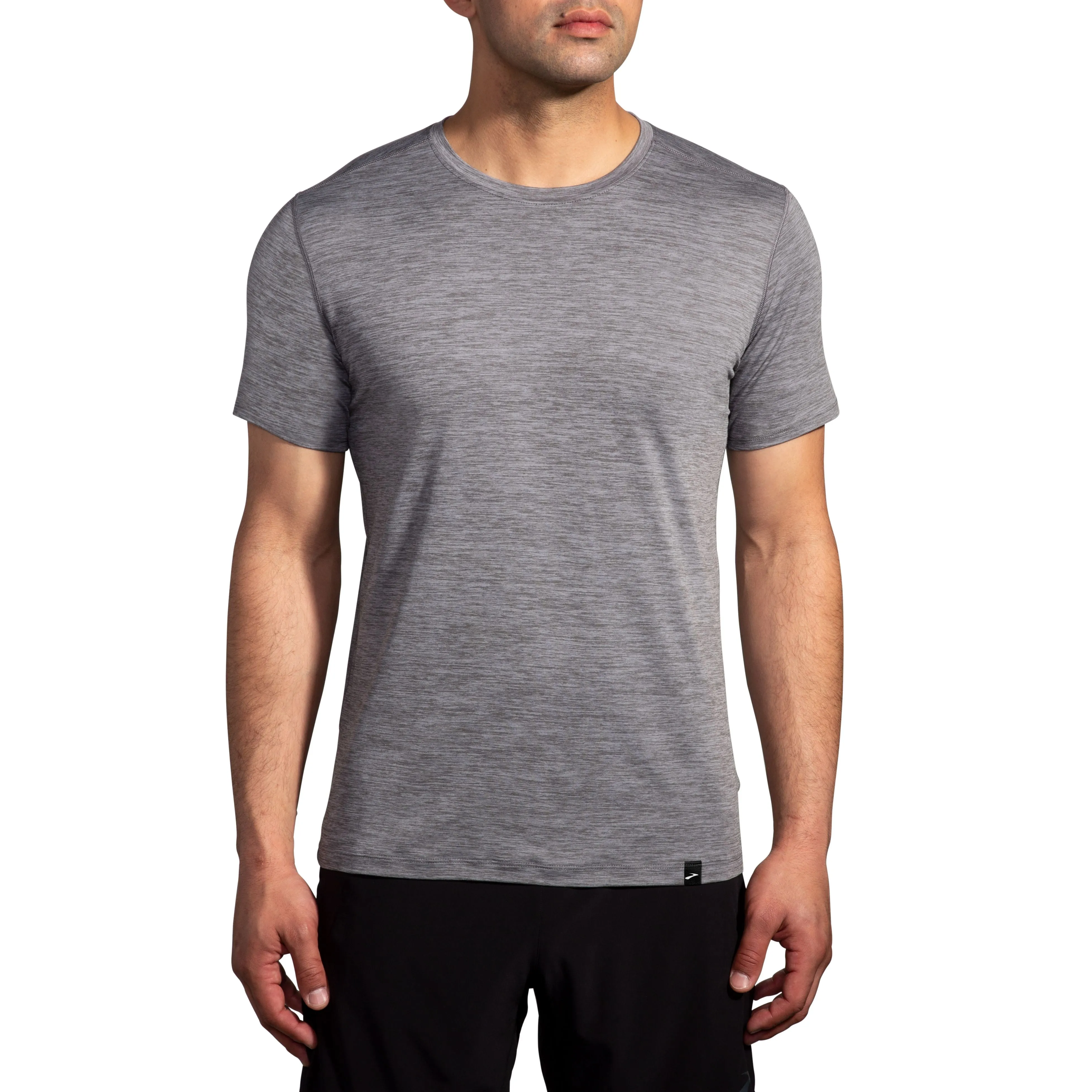 Brooks | Luxe Short Sleeve | Men's | Heather Charcoal