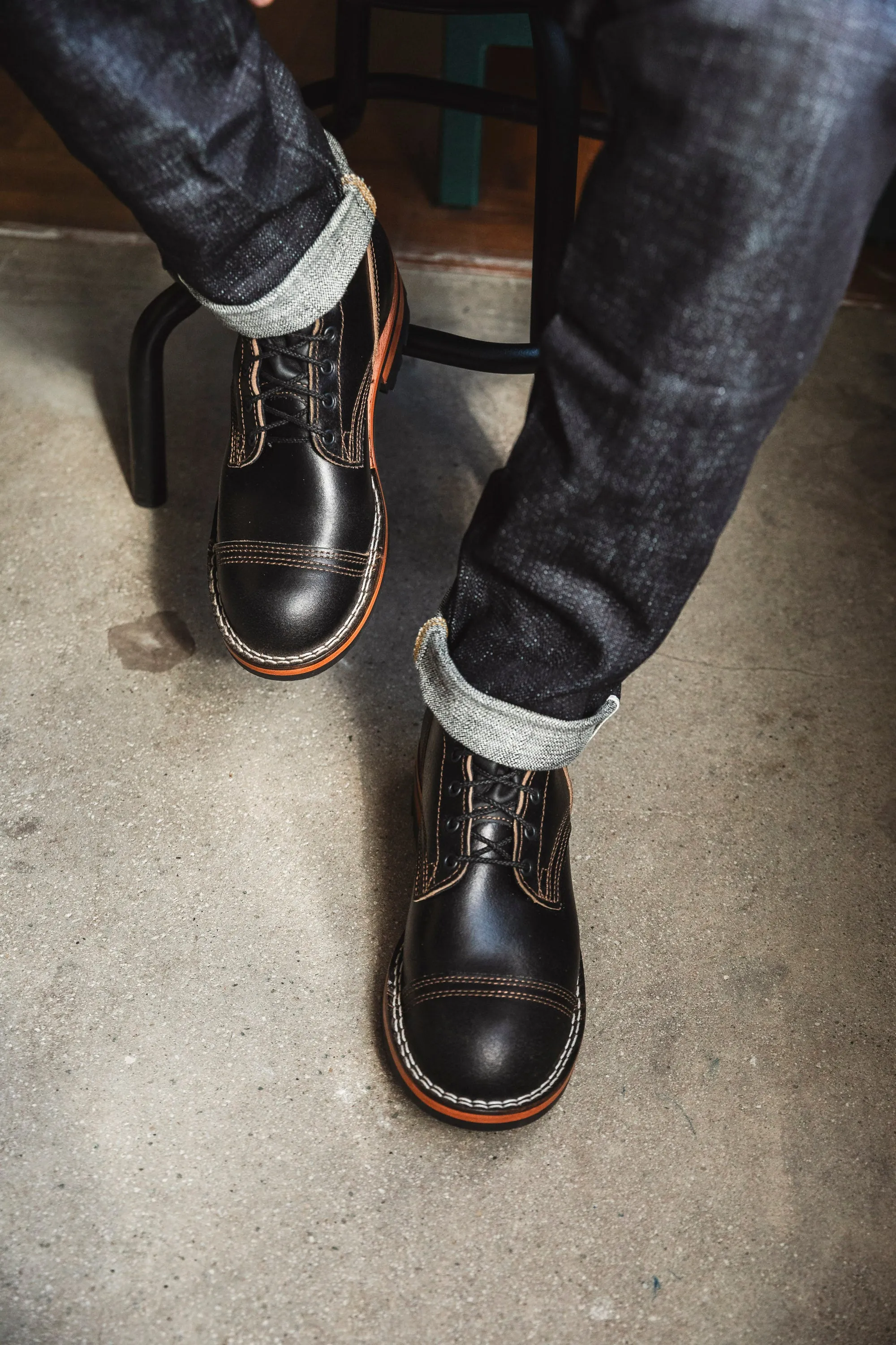 Built To Order - Nicks Boots - Triton Boot - Black Waxed Flesh (BS Exclusive)