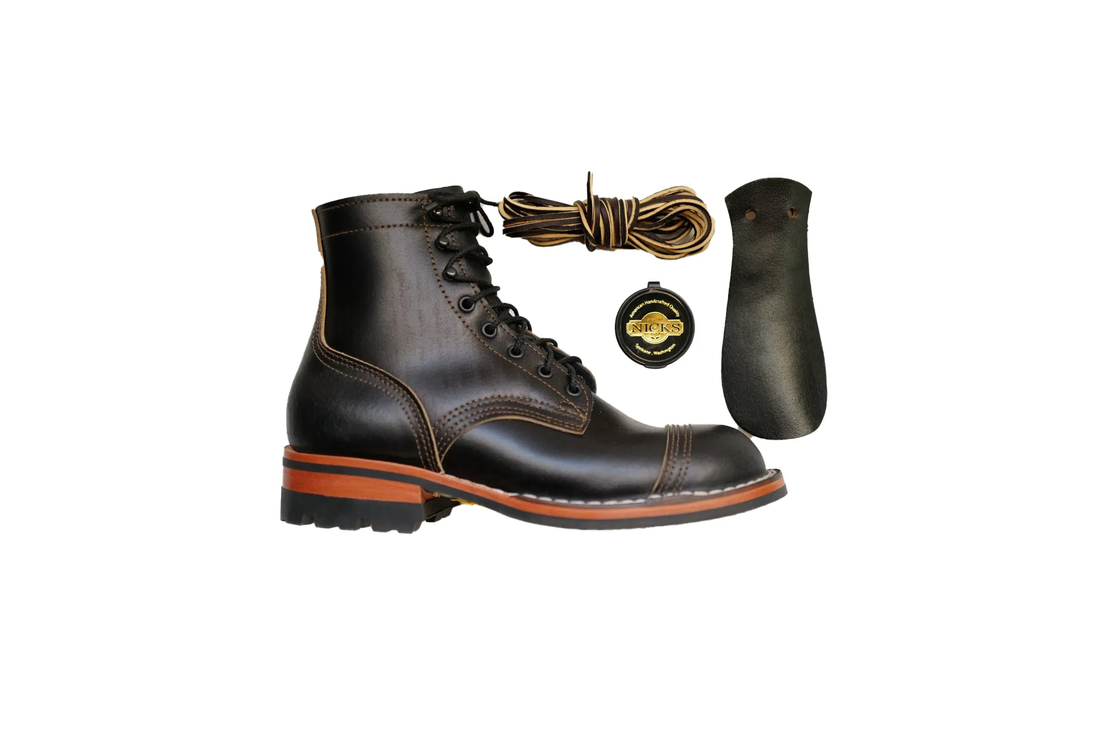 Built To Order - Nicks Boots - Triton Boot - Black Waxed Flesh (BS Exclusive)