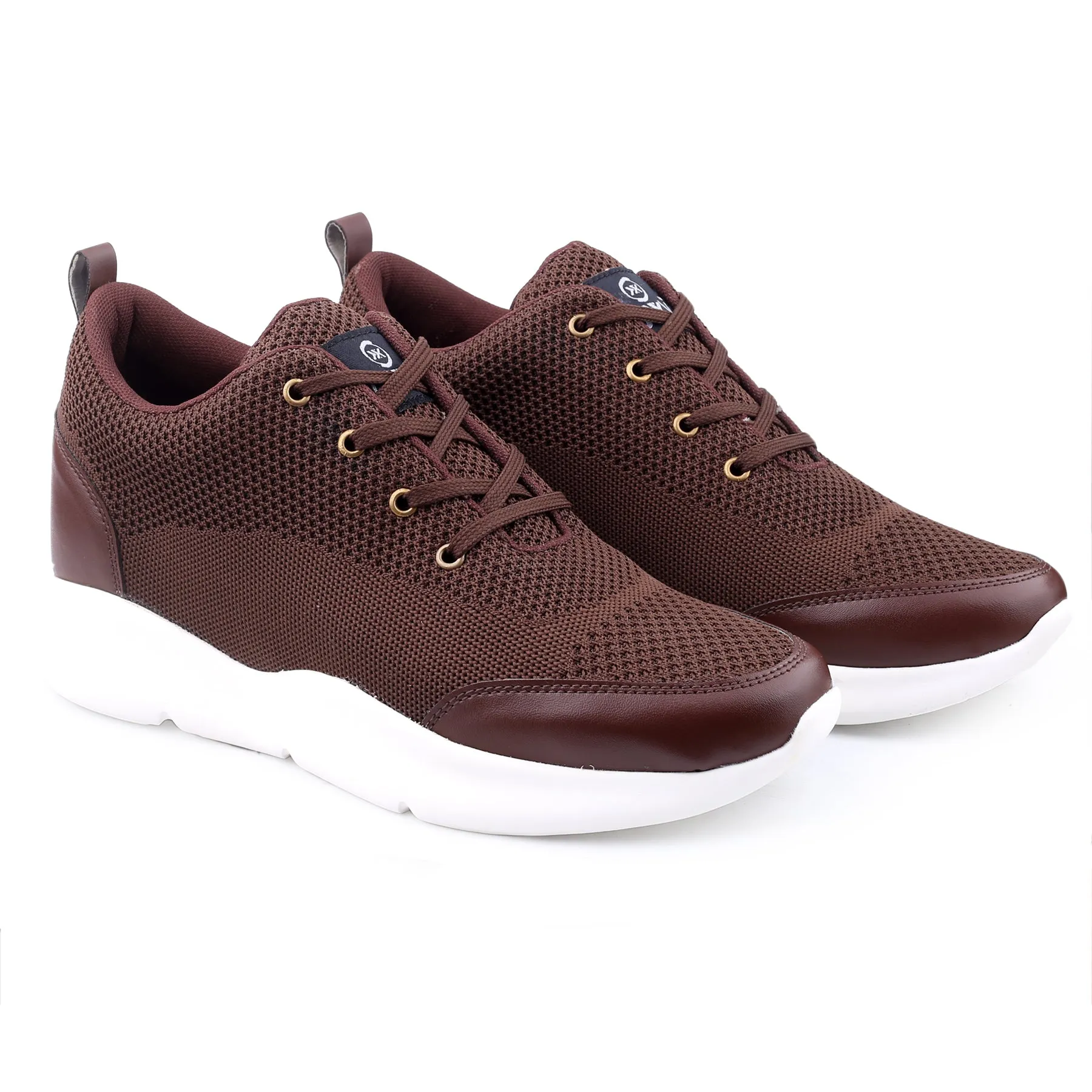 Bxxy Men's 3 Inch Hidden Height Increasing Stylish Casual Sports Lace-Up Shoes