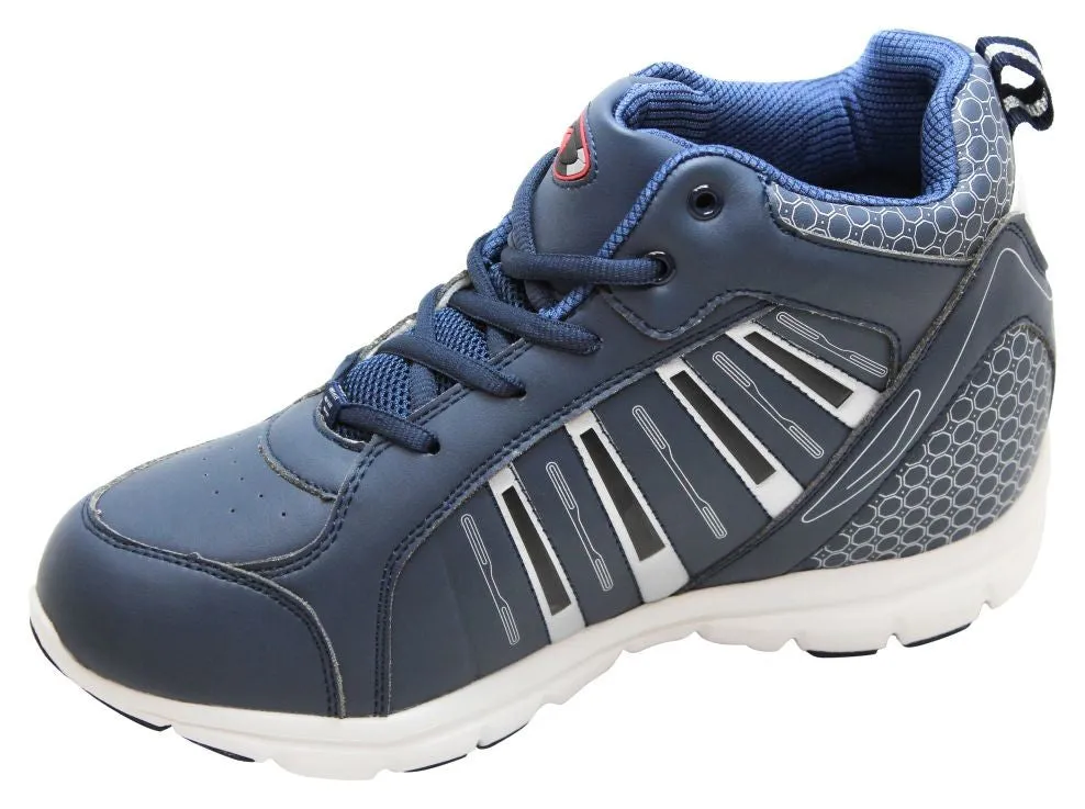 CALDEN Lightweight Blue Elevator Sneakers - Four Inches - K3333