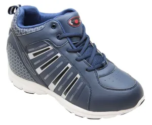 CALDEN Lightweight Blue Elevator Sneakers - Four Inches - K3333