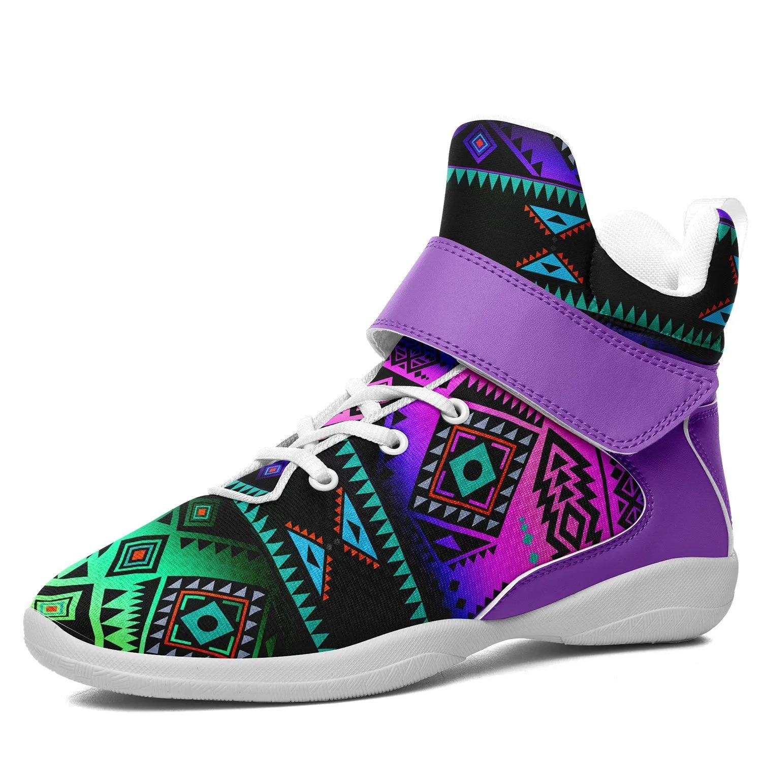 California Coast Sunrise Ipottaa Basketball / Sport High Top Shoes - White Sole