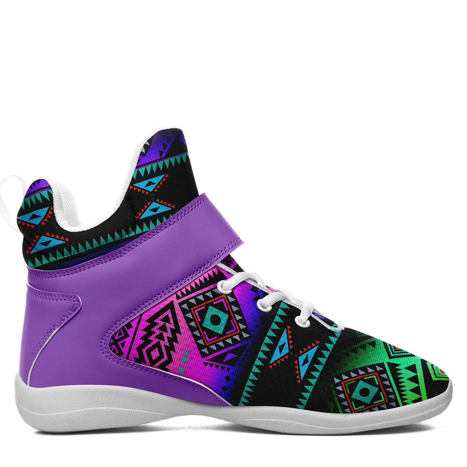 California Coast Sunrise Ipottaa Basketball / Sport High Top Shoes - White Sole