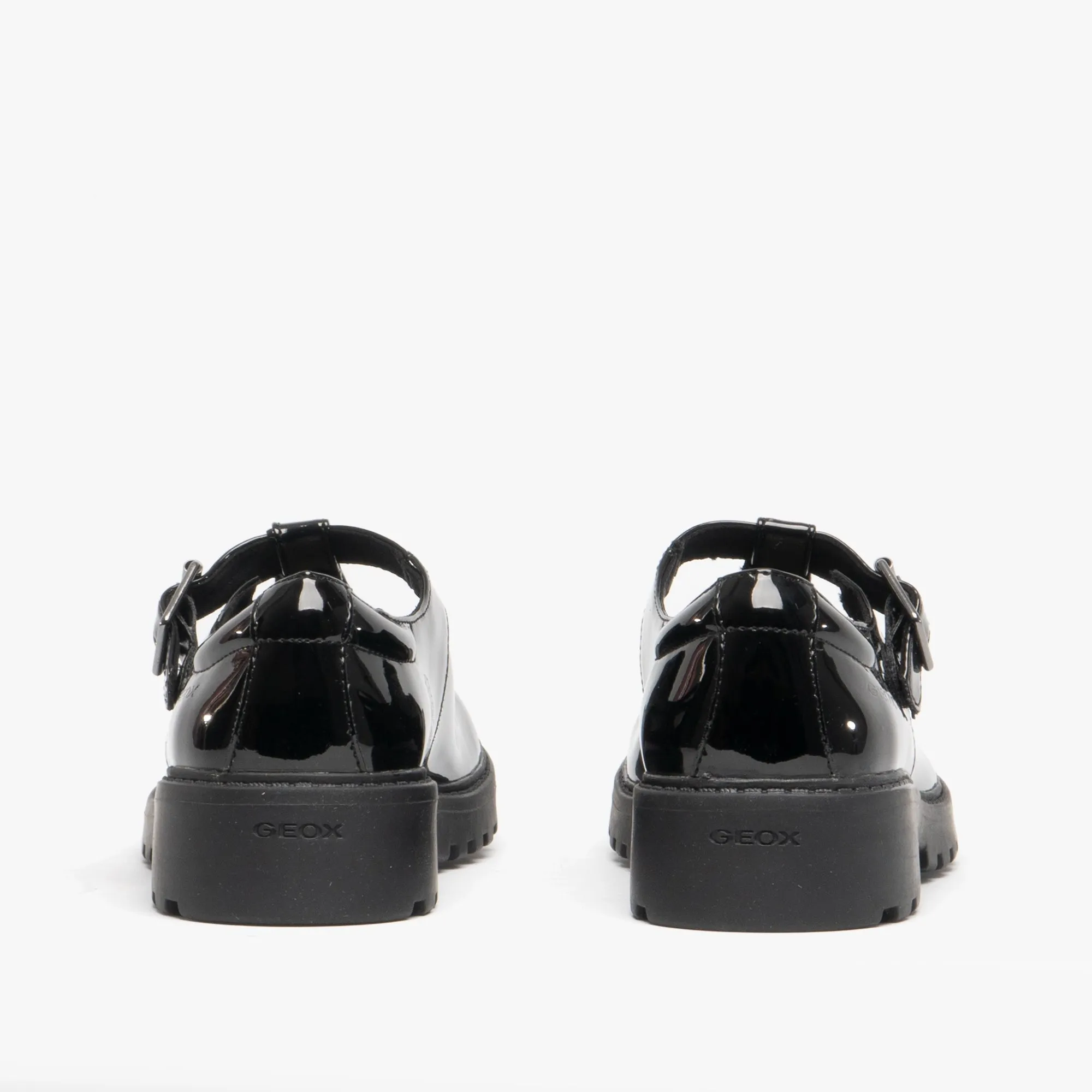 CASEY Girls School Shoes Patent Black