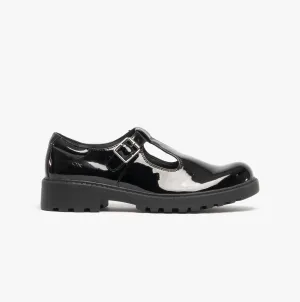 CASEY Girls School Shoes Patent Black