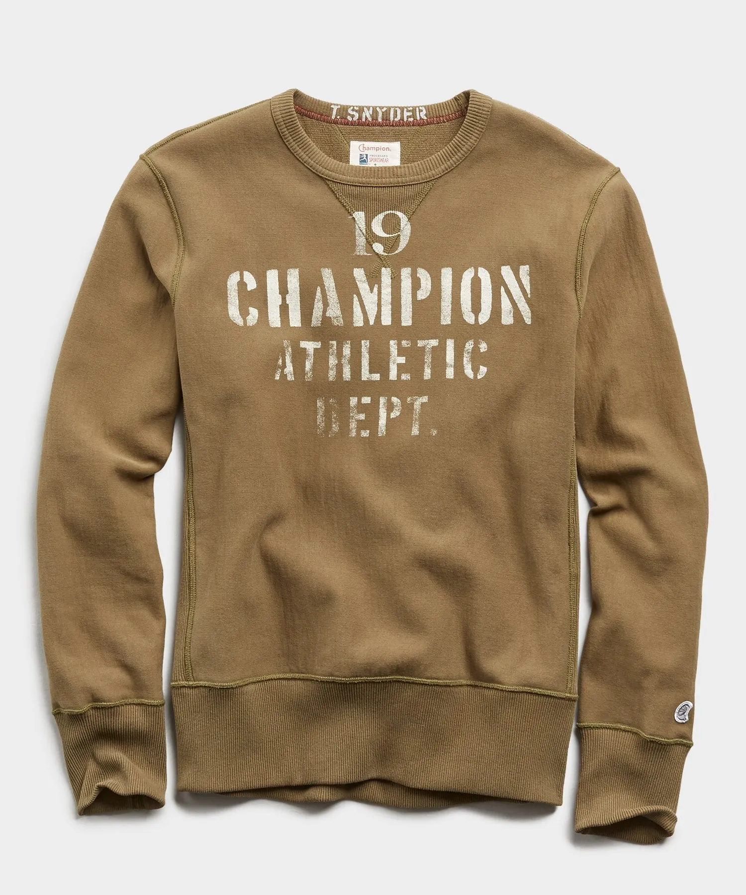 Champion 19 Athletic Dept. Sweatshirt in Fatigue Green