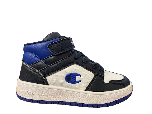 Champion Scarpa alta da bambino con laccio e strappo Rebound 2.0 Mid S32413 BS501 PS navy-white-royal