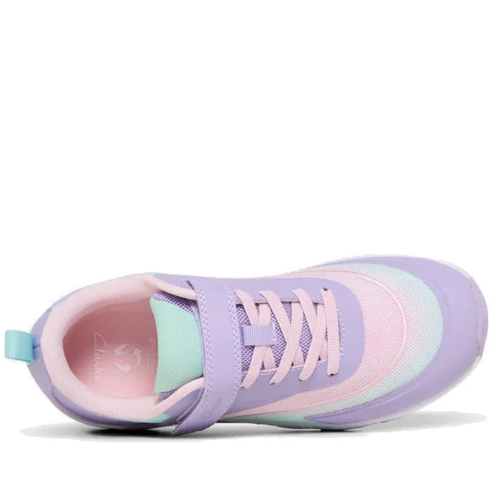 Clarks North Girls Trainer Lilac UK Child 10 - UK youth 3