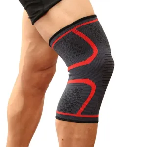 Comfortable Breathable Elastic Nylon Sports Knit Knee Pads, Size:XL(Red)