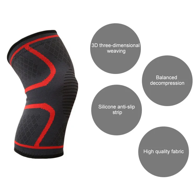 Comfortable Breathable Elastic Nylon Sports Knit Knee Pads, Size:XL(Red)