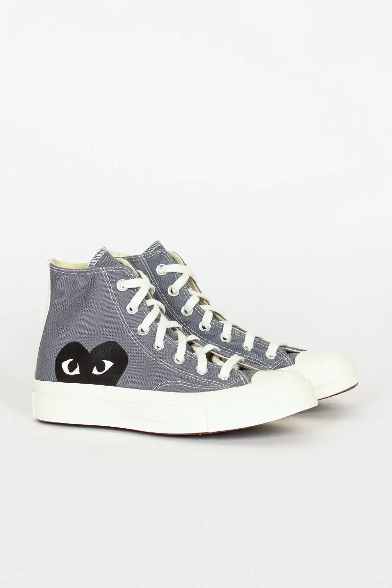 Comme Des Garçons PLAY X Chuck Taylors 1970'S Hi Grey