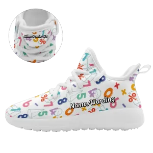 Company logo gifts, Custom Corporate Client Gifts Customized Back to School Sneakers, Kid's Lace up breathable shoes, Unisex Sneakers for kids, 051K-23020048