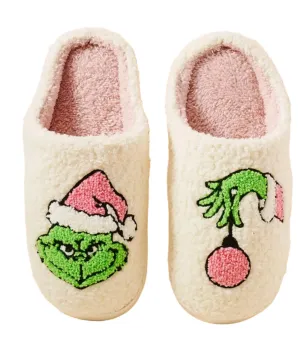 Cozy Kids Slippers Feeling Grinchy