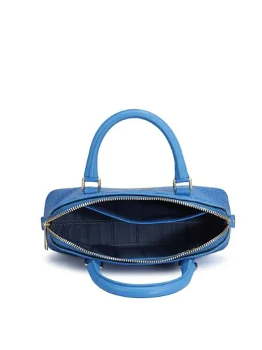 Da Milano Genuine Leather Blue Sling Bag (01457) (Small)