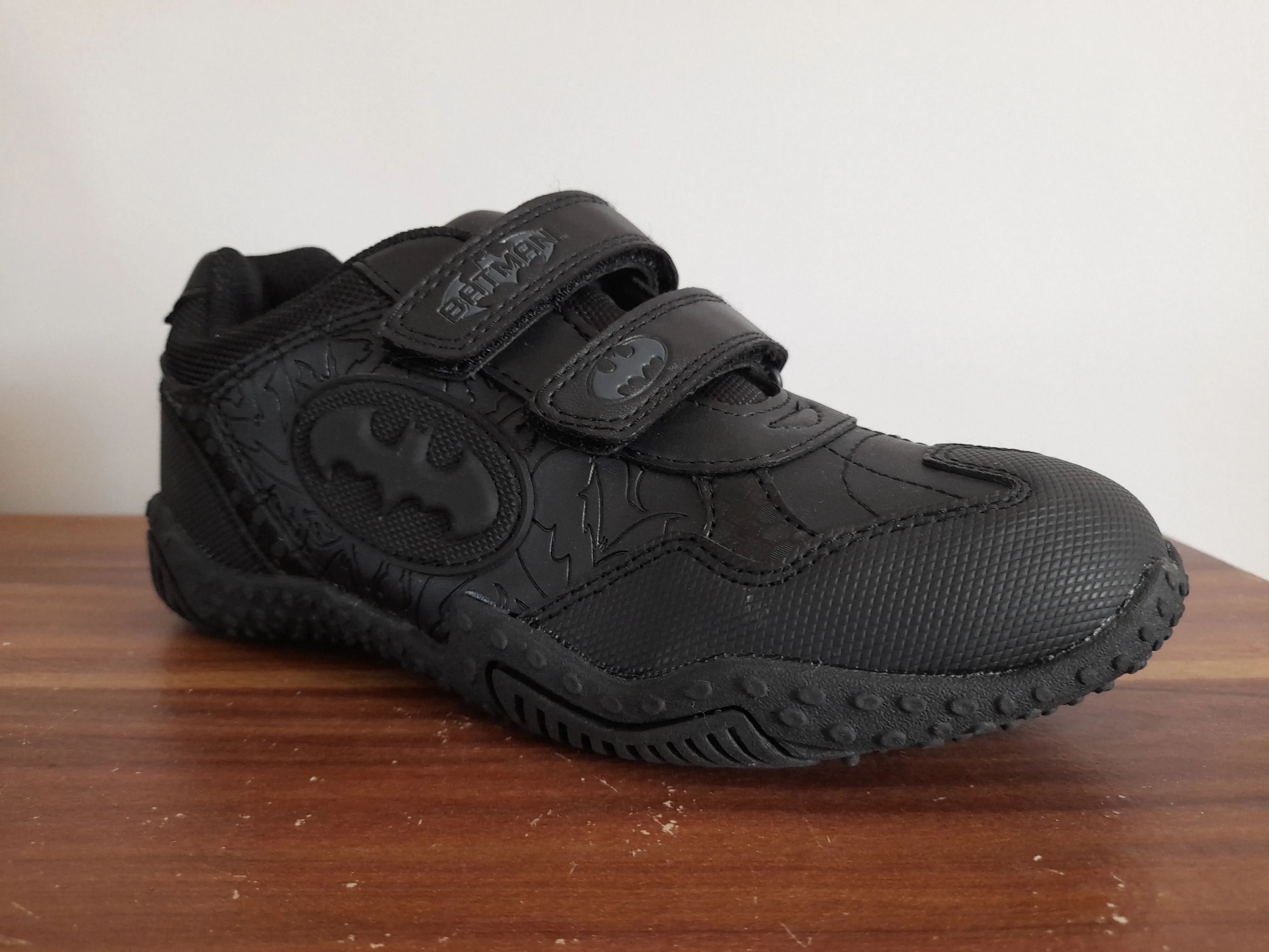 DC Comics Batman Black Boys School Shoes