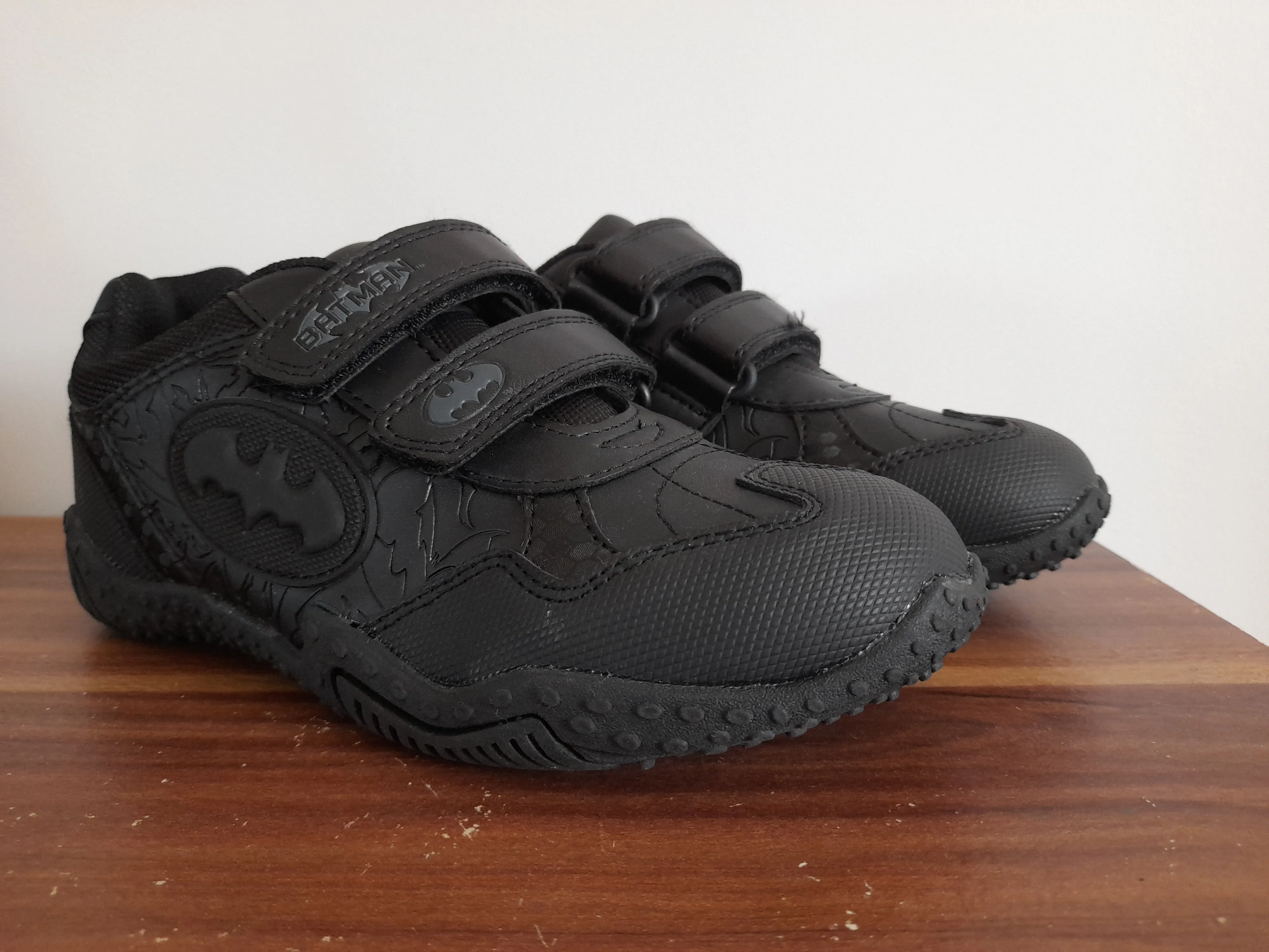 DC Comics Batman Black Boys School Shoes