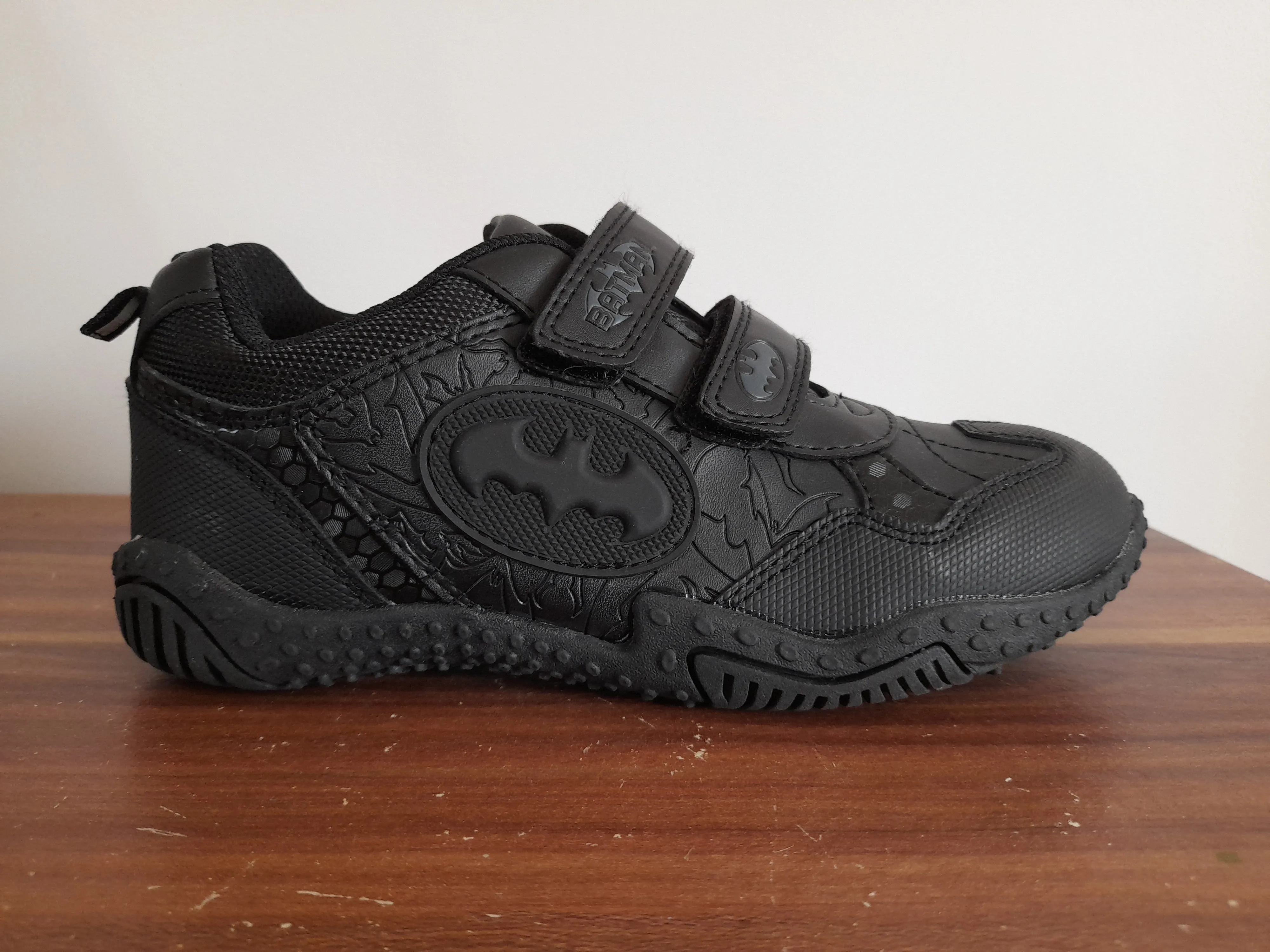 DC Comics Batman Black Boys School Shoes