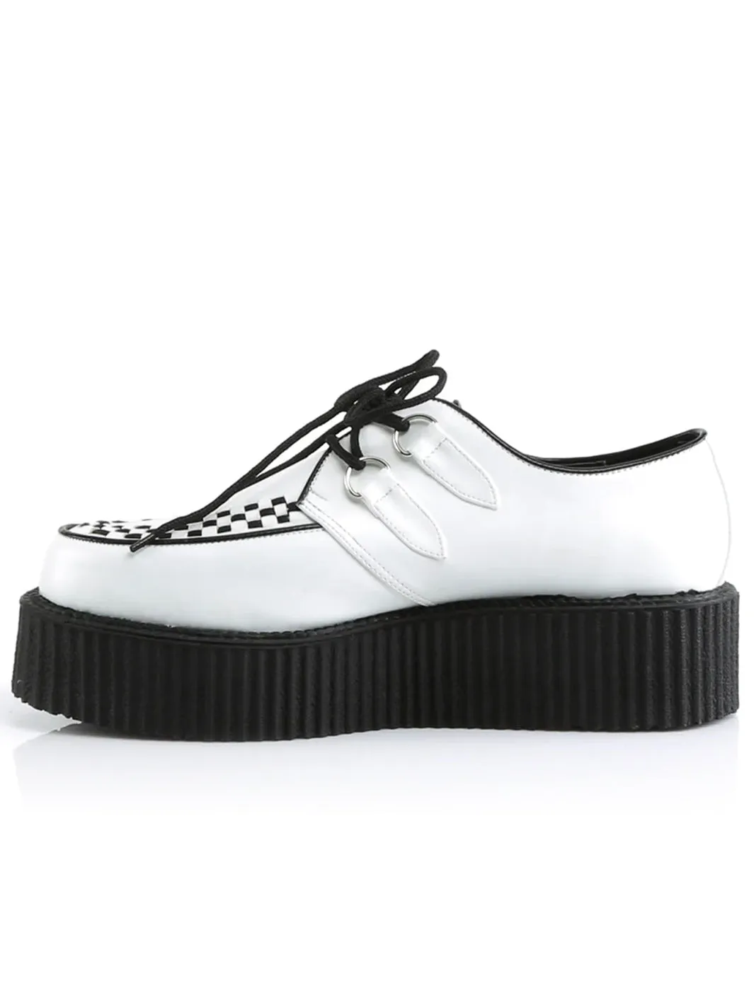 DEMONIA V-CREEPER-502 - WHITE VEGAN LEATHER ✰ PRE ORDER ✰