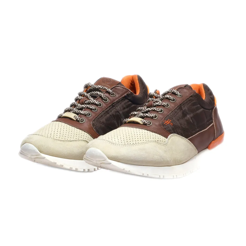 Diesel Low-Top Sneakers Fabric Brown Colour For Men