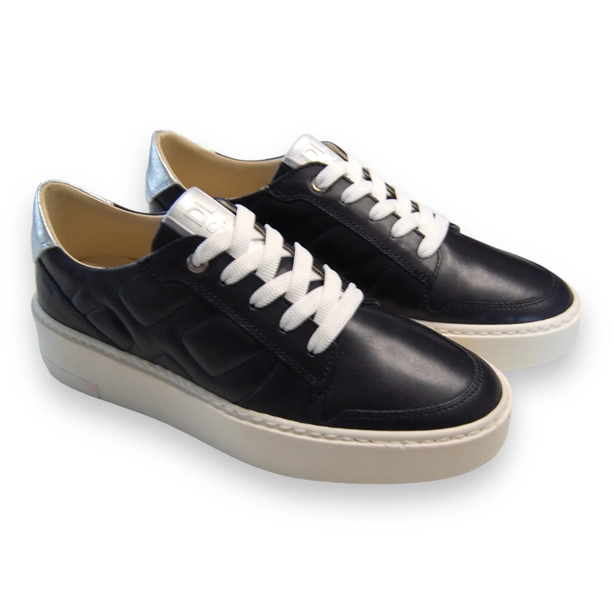 DL Sport Quilted Leather Sneaker Navy