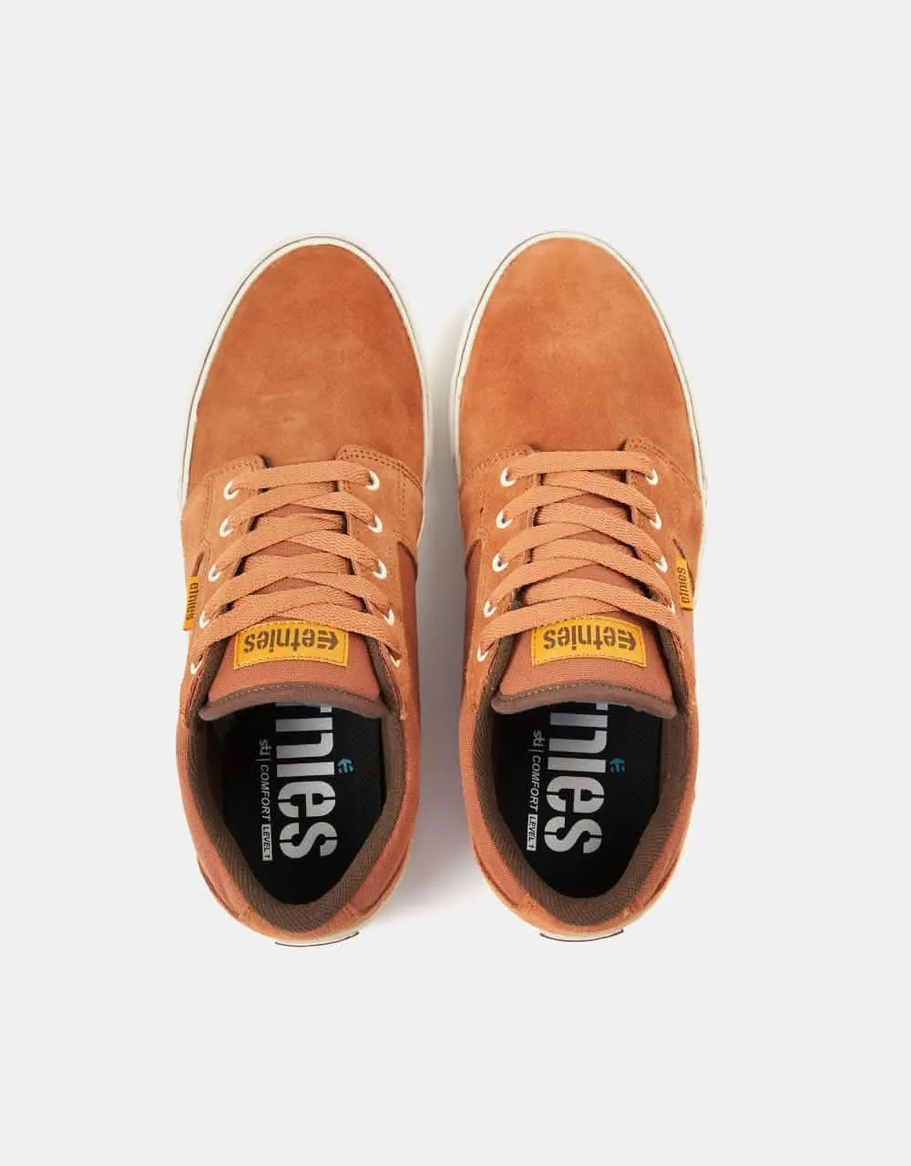 Etnies Barge LS Skate Shoes - Brown/Gold/Yellow