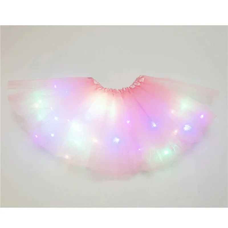 FancyDressWale Unicorn Pink Tutu LED Skirt and Top Birthday Dress for Girls-A10