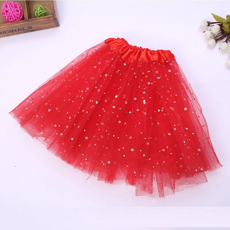 FancyDressWale Unicorn Red Tutu LED Skirt and Top Birthday Dress for Girls-B2