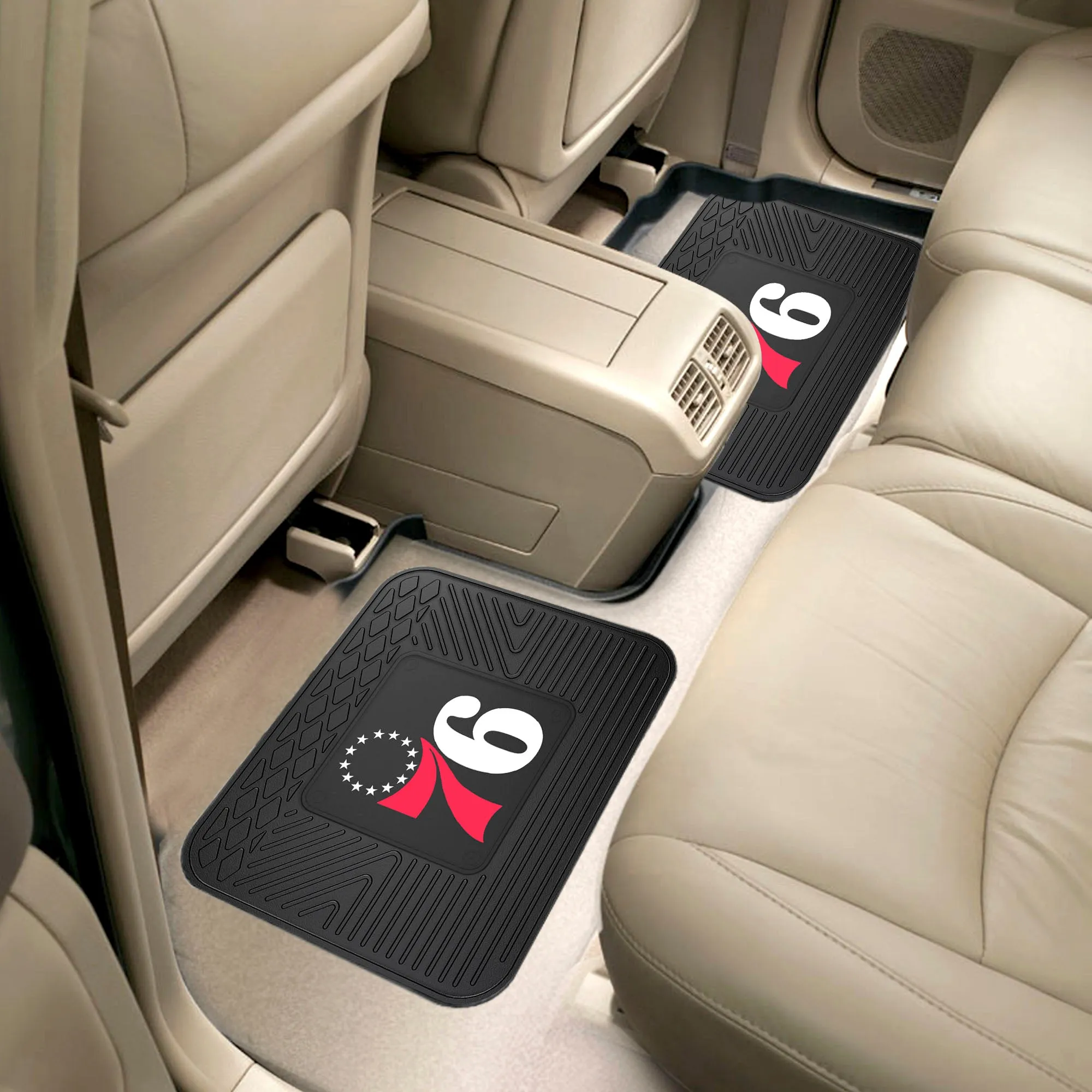 Fanmats Philadelphia 76ers Back Seat Car Utility Mats - 2 Piece Set